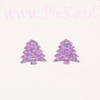3 Pailletten Kerstboom Lila...