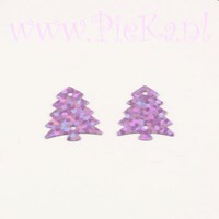 3 Pailletten Kerstboom Lila...