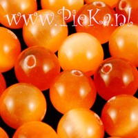 Cat Eye Rond Licht Oranje 8 mm