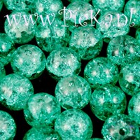 Crackle Kraal Rond Groen 10 mm