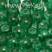 Crackle Kraal Rond Groen 6 mm