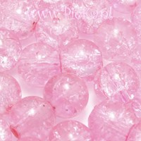 Crackle Kraal Rond Roze 10 mm