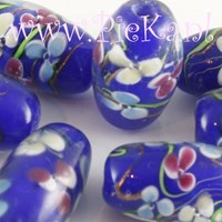 Glaskraal Blauw Ovaal met T...