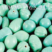 Glaskralenmix Mint 100 gram