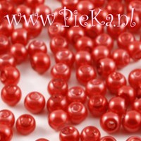 Glasparel Aardbei Rood 4 mm