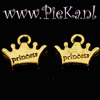 Gouden Bedel Kroon Princess...