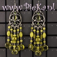 Oorbellen Zilver - Groen 13...