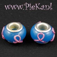 Pandora Style blauw met Pin...