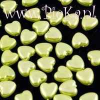 Parel Hartje Acryl Groen 6 mm