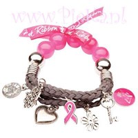 Pink Ribbon Geluksarmband